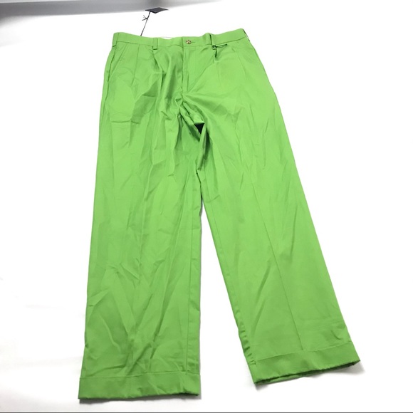 Alan Flusser Pants Alan Flusser Men Pleated Front Khaki Pants
